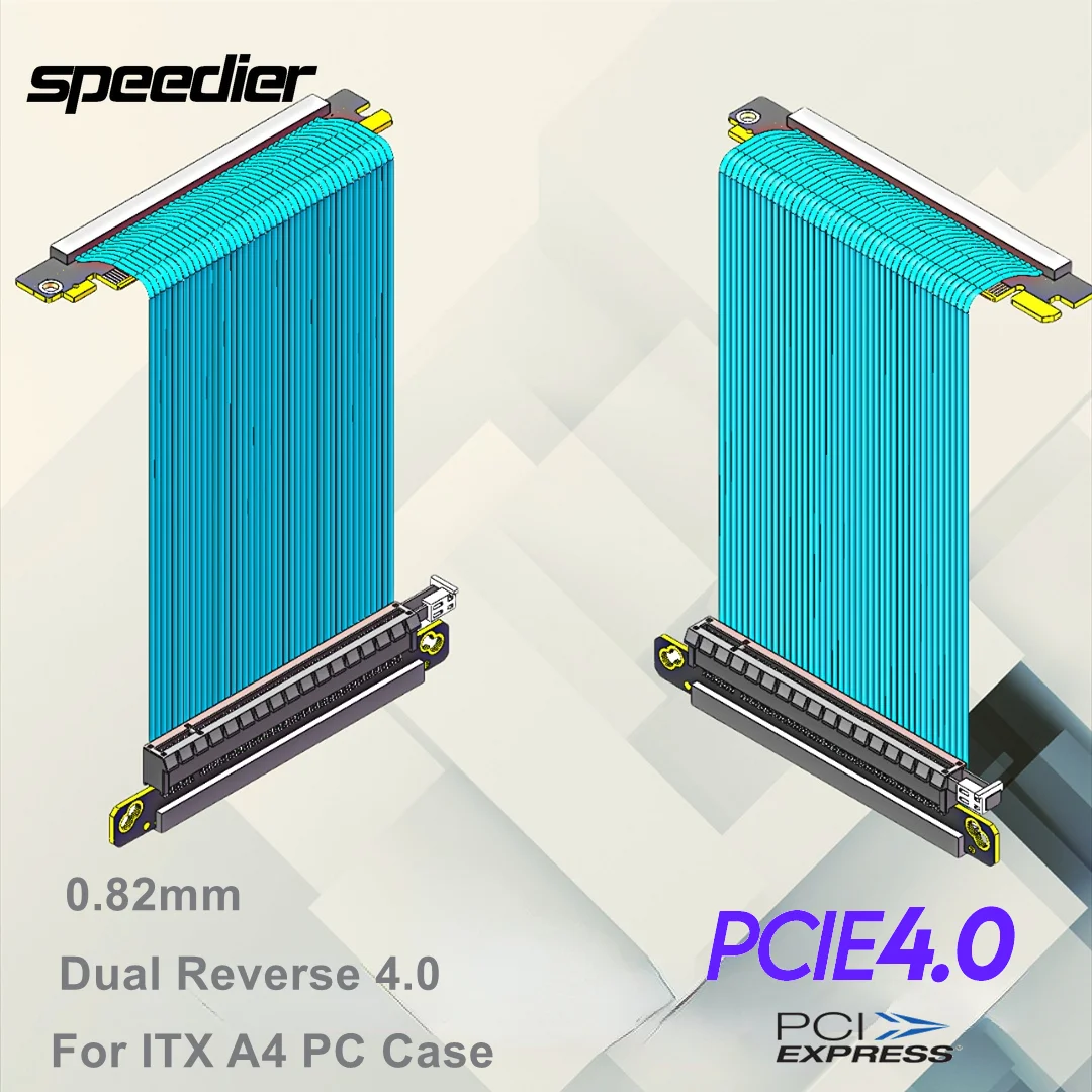 Itx Gpu Riser Pcie 4.0 16X - Double Reverse Pci-e 4.0 Riser Cable