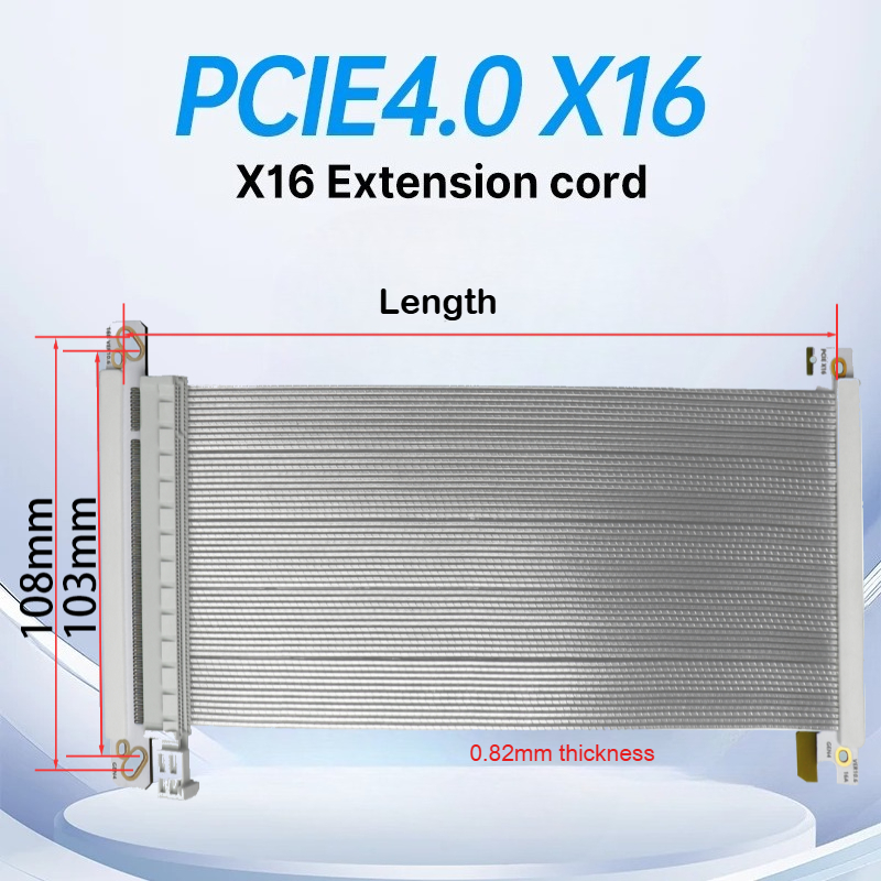Itx Gpu Riser Pcie 4.0 16X - ADT-Link PCI-E x16 4.0 Riser Cable