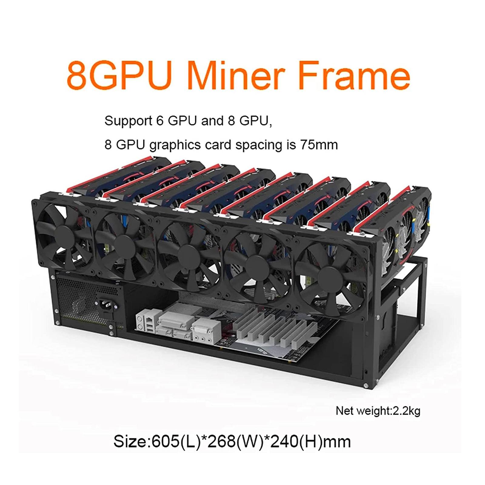 Gpu Mining Rig Frame 8 Gpu - Open Frame Graphics Card Holder Steel