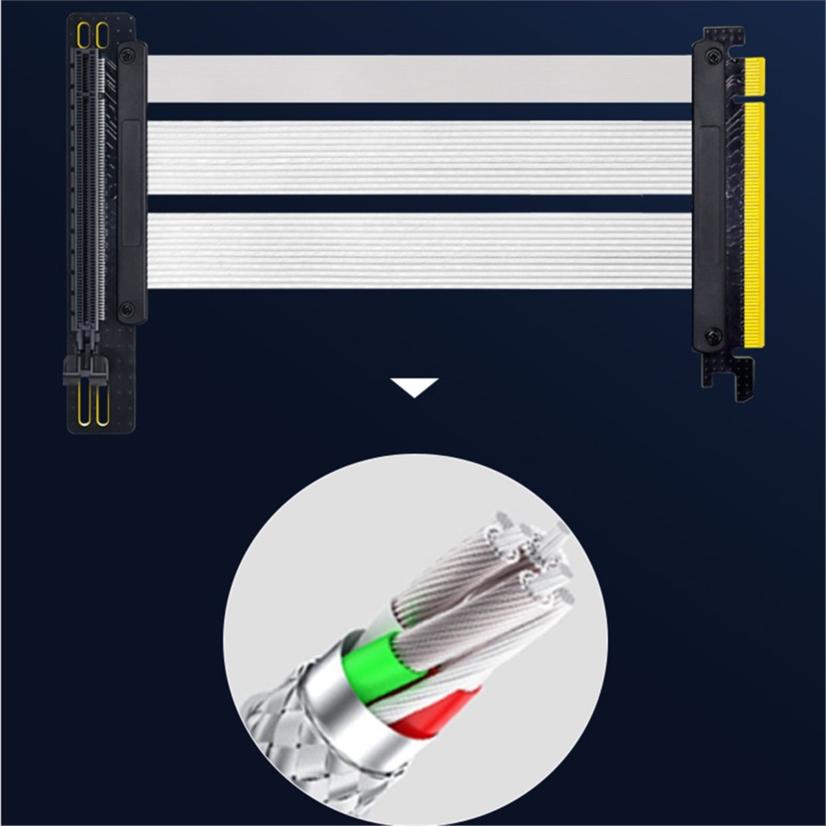 Pcie 5.0 Gpu Riser Cable - HDL PCIe 5.0 X16 Riser Cable