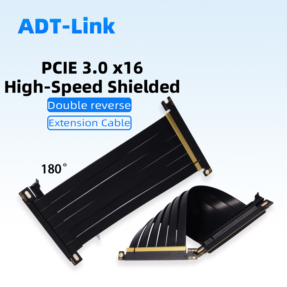 Pcie 5.0 Gpu Riser Cable - PCIE 3.0 X16 Riser Cable Double