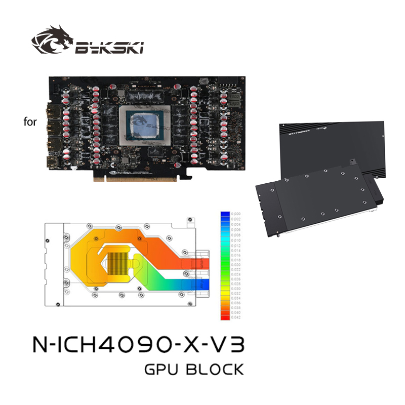 Rtx 4090 Water Block - Bykski N-ICH4090-X-V3 GPU Water Block Used