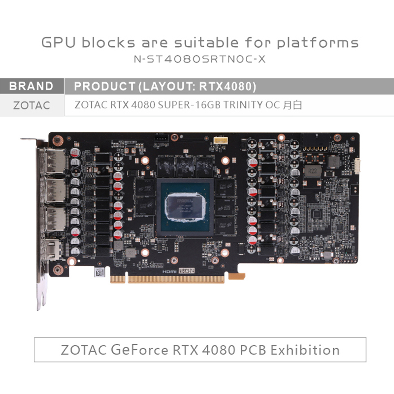 Bykski N-ST4080SRTNOC-X GPU Bl - Rtx 4080 Super 16Gb 评论和价格
