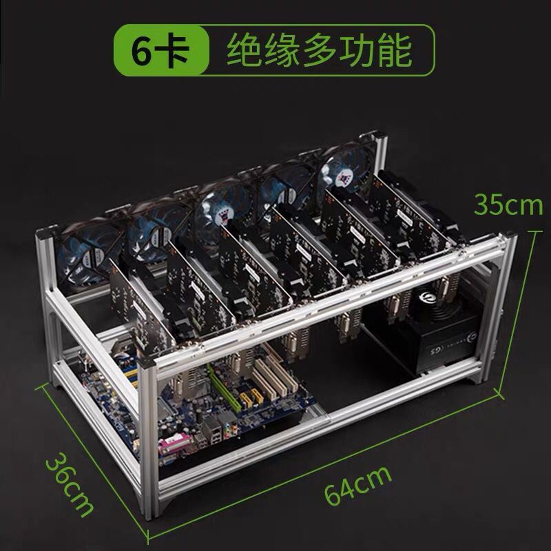 6 8 12 19 GPU Miner Mining Rig - Gpu Mining Rig Frame 8 Gpu 评论和价格
