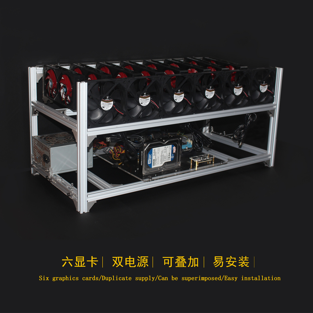 6 8 12 19 GPU Miner Mining Rig - Gpu Mining Rig Frame 8 Gpu 评论和价格
