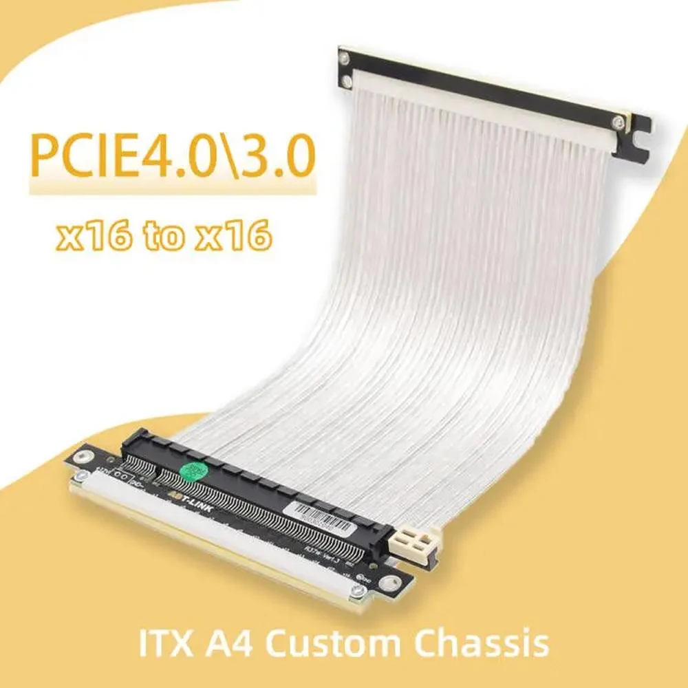 Silver White Reverse PCIE 4.0  - Itx Gpu Riser Pcie 4.0 16X 评论和价格
