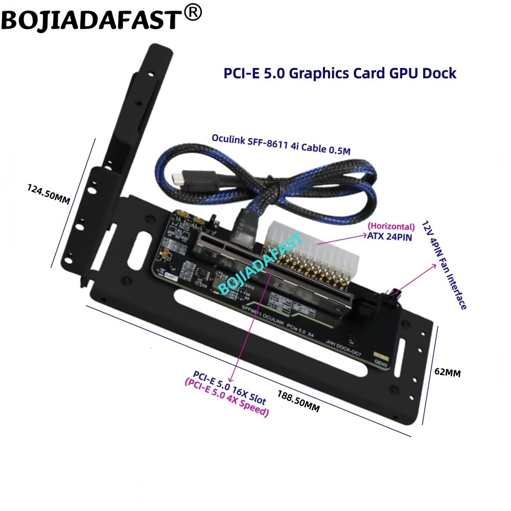 PCI-E 5.0 16X GEN5 Adapter Car - Pcie 5.0 Gpu Riser Cable 评论和价格