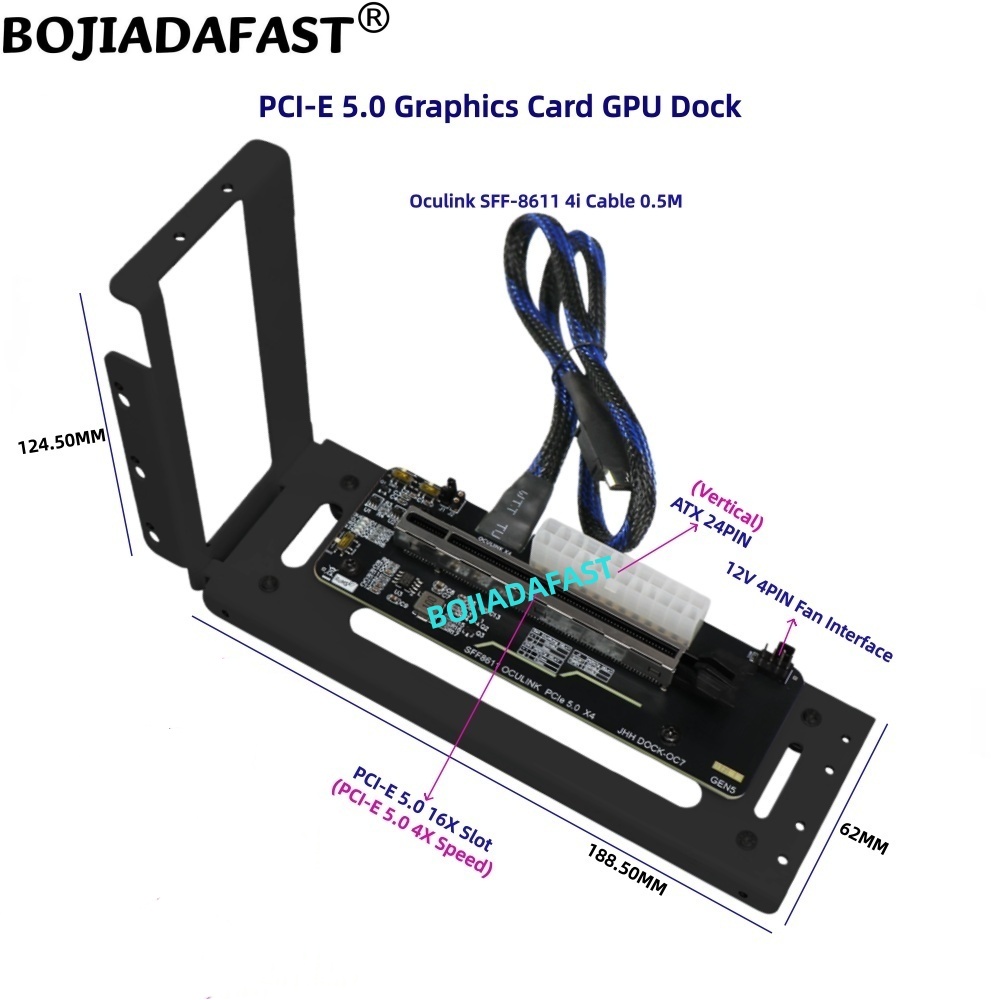 PCI-E 5.0 16X GEN5 Adapter Car - Pcie 5.0 Gpu Riser Cable 评论和价格