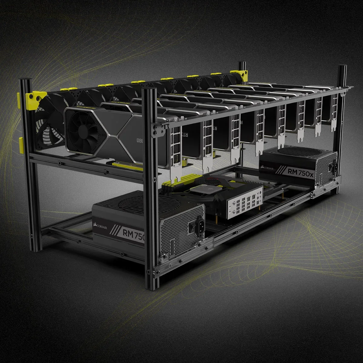 1pc 8 GPU Graphics card Alumin - Gpu Mining Rig Frame 8 Gpu 评论和价格