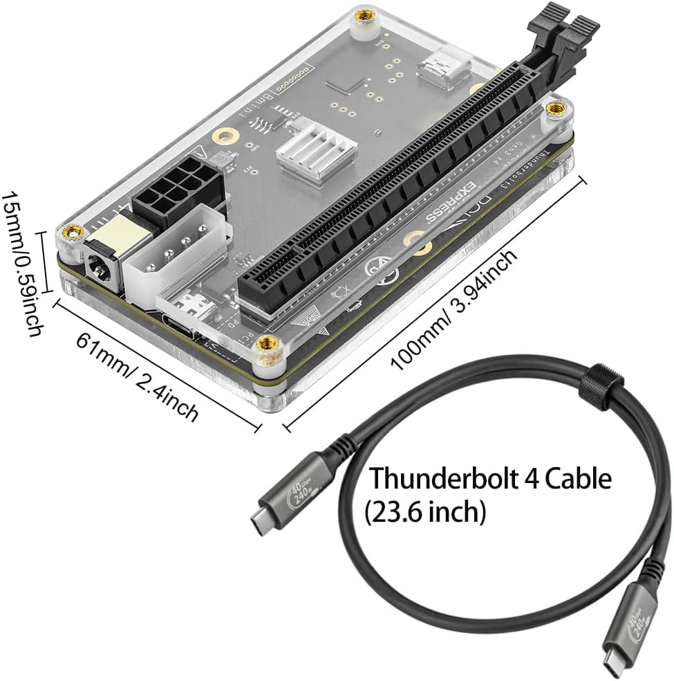 RGEEK 22Gbps eGPU Dock PCIE3.0 - Gpu External Dock Egpu Thunderbolt 4 评论和价格