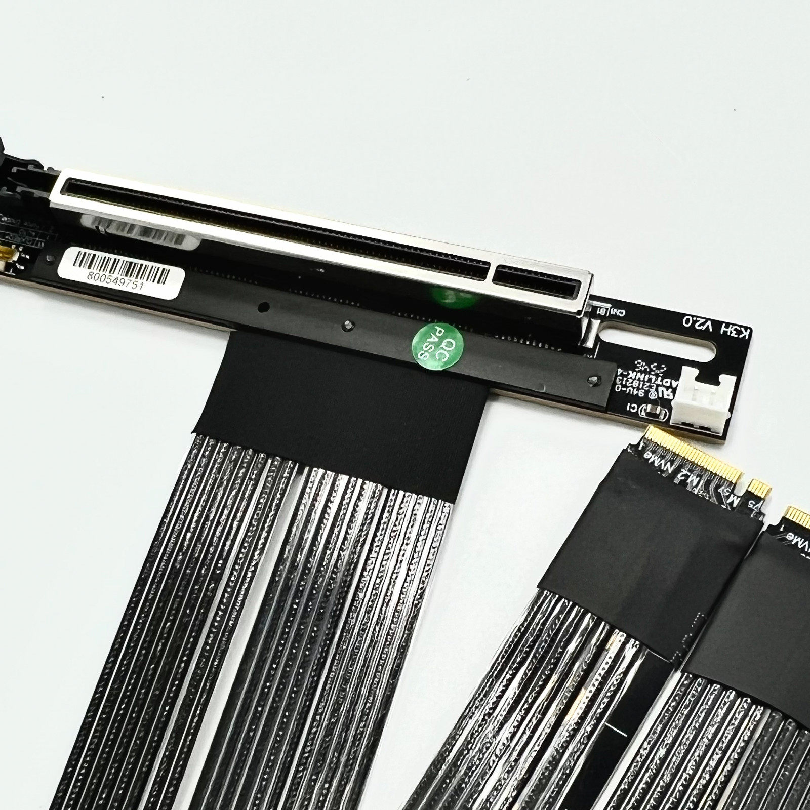 PCIe 5.0 X16 4*M.2 NVMe To X8  - Pcie 5.0 Gpu Riser Cable 评论和价格